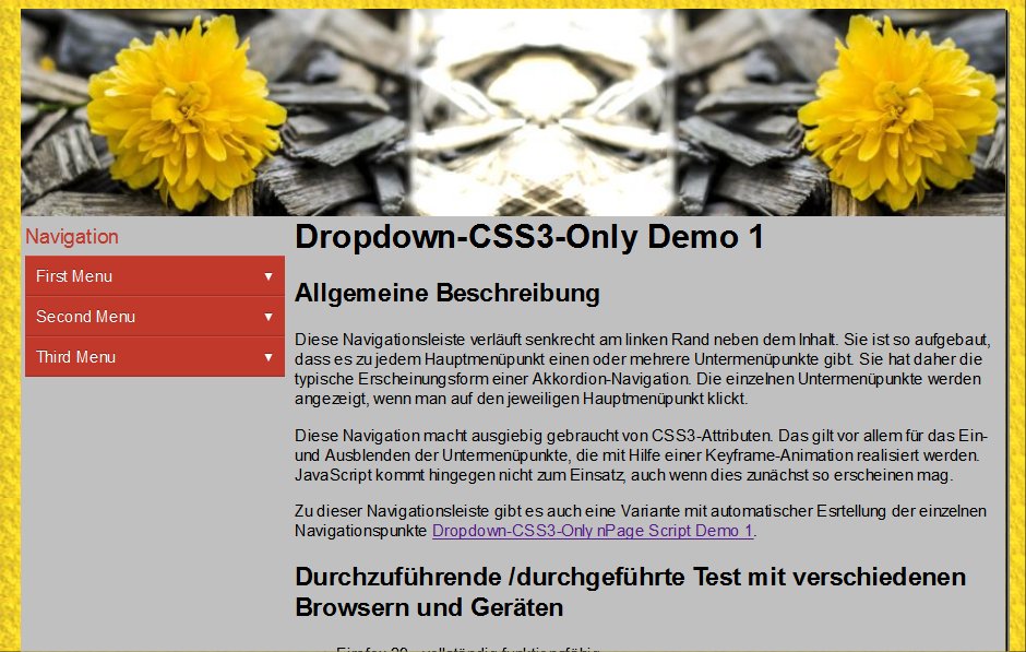 Vorschau Dropdown CSS3 Only
