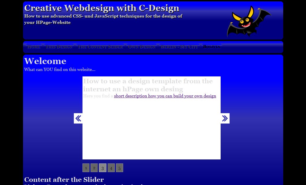 Hauptdesign hPage Website